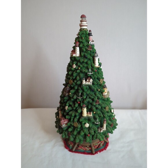 DANBURY MINT Captain's Lighthouse  Christmas Tree  Nautical Some Lights Down - Picture 4 of 10
